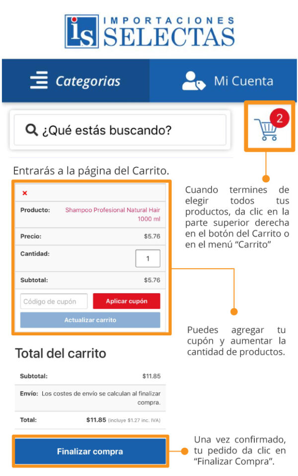 confirma tu pedido